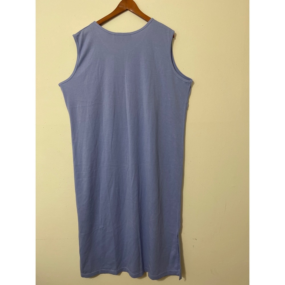 Needle & Threads Midi Tank Dress 2X Periwinkle Embroidered Shoes Retro 90 Casual - Picture 6 of 9